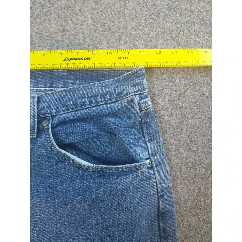 Wrangler Hero Authentic Mens Blue Straight Leg Jeans 42x31 Medium Wash 97601VR